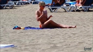 Notgeil am Strand in Spanien , Public im Urlaub Schnuggie91